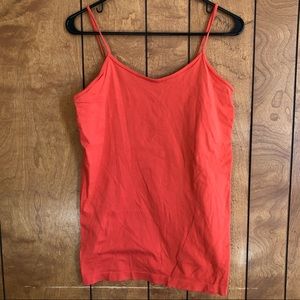 🔴Active Basic Orange Tank Top Spaghetti Strap XL